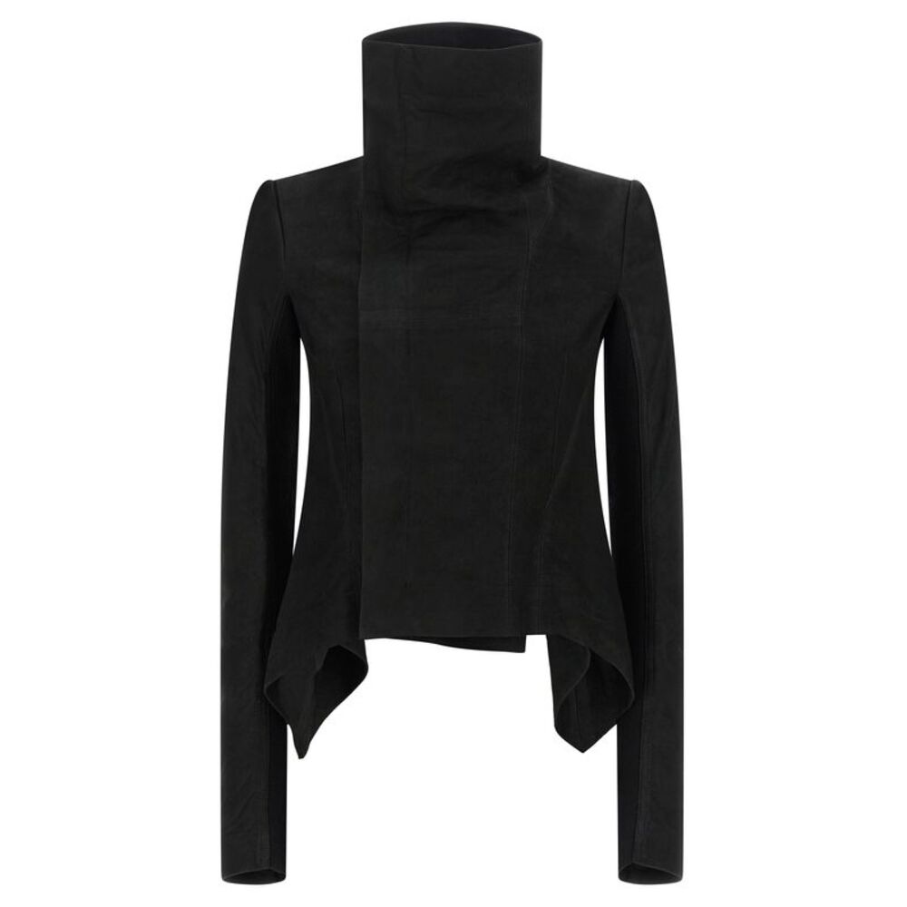 Rick Owens Black Lamb Leather Leather Women's Jacket